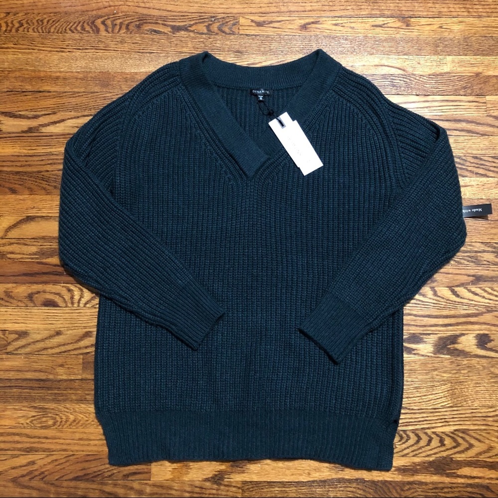 Brand new Dynamite wool blend v-neck sweater